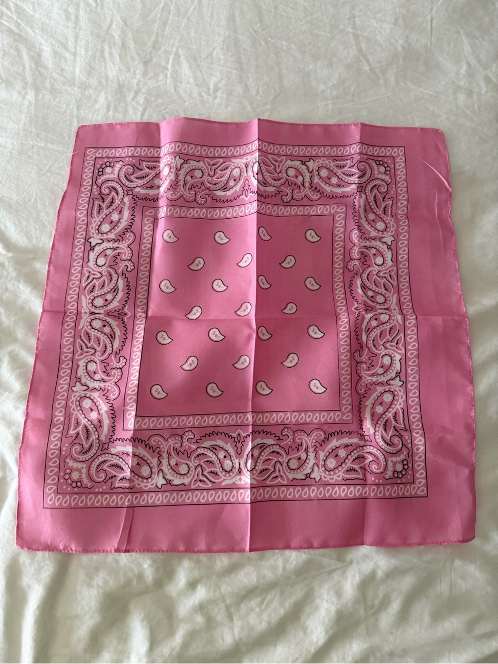 Pink Paisley Bandana Scarf - Women Accessories